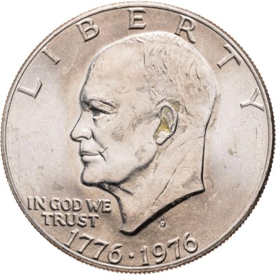 купить США 1 доллар 1976 "200 лет независимости США. Луна. "Колокол Свободы" Двор D, Тип I.