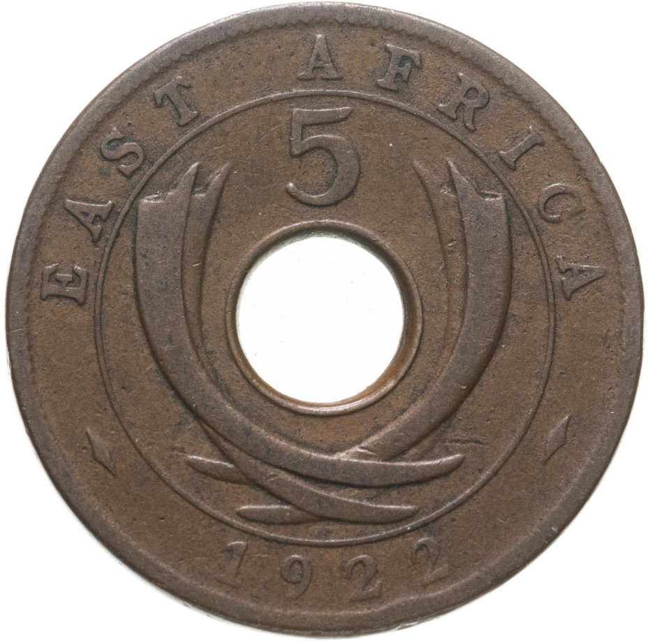 купить Британская Восточная Африка 5 центов (cents) 1922