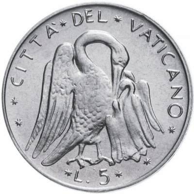 купить Ватикан 5 лир 1977