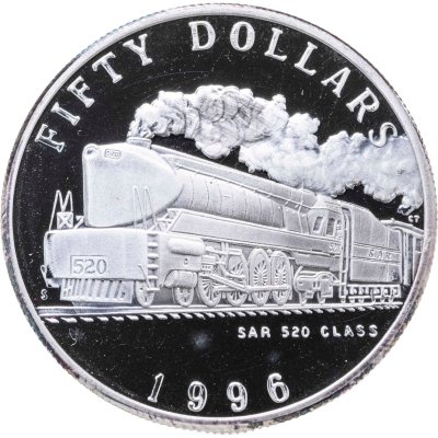 купить Маршалловы острова 50 долларов 1996 "Поезд Mallard"