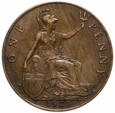 Купить Великобритания 1 пенни 1921