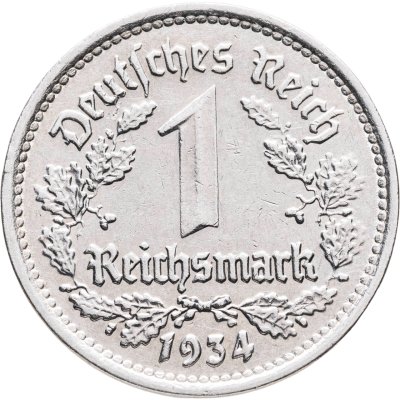 купить Германия, Третий рейх 1 рейхсмарка 1934 G