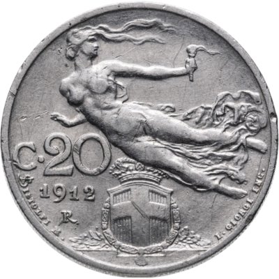 купить Италия 20 чентезимо (centesimi) 1912