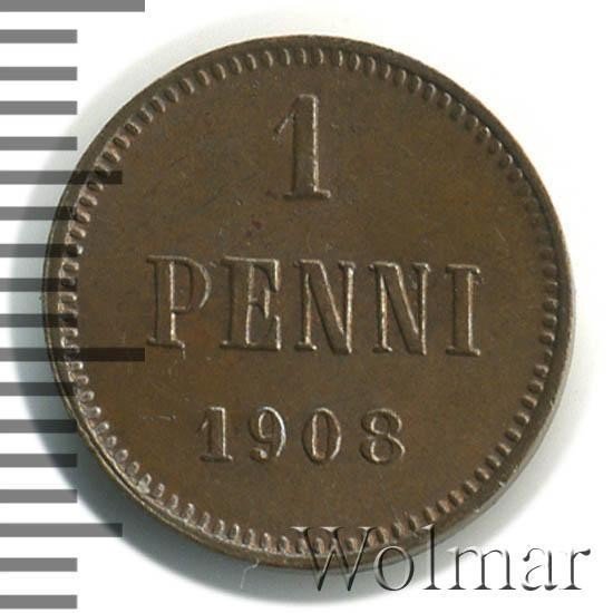 купить 1 пенни 1908 года