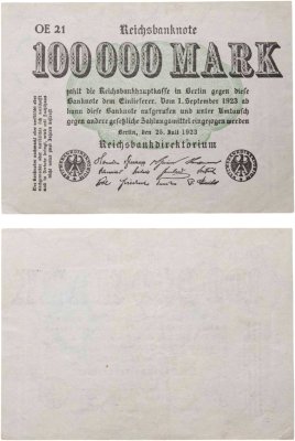 купить Германия 100000 марок 1923