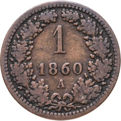 купить Австрия 1 крейцер (kreuzer) 1860 A знак монетного двора "A" - Вена
