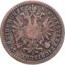 Купить Австрия 1 крейцер (kreuzer) 1860 A знак монетного двора "A" - Вена