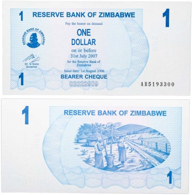 купить Зимбабве 1 доллар 2006 год (2007)