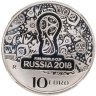 Купить Италия 10 евро 2018  "Чемпионат мира по футболу в России" в слабе с сертификатом