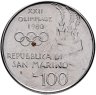 Купить Сан-Марино 100 лир (lire) 1980 XXII летние Олимпийские Игры, Москва 1980