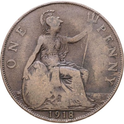 купить Великобритания 1 пенни (penny) 1918 Без отметки монетного двора
