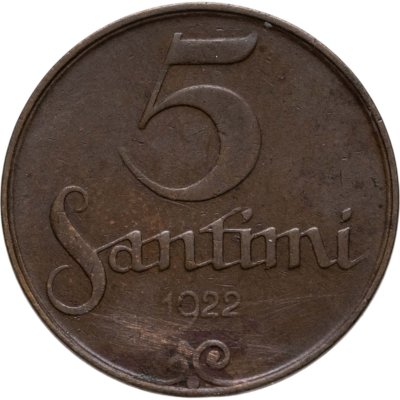 купить Латвия 5 сантимов (santimi) 1922