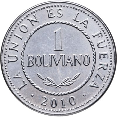 купить Боливия 1 боливиано (boliviano) 2010