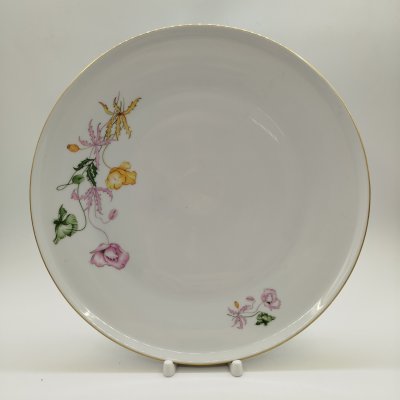 купить Блюдо округлой формы с растительным декором, фарфор, деколь, золочение, Concordia Lesov, Чехословакия, 1970-1991 гг.