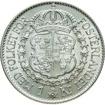 купить Швеция 1 крона 1936 Густав V