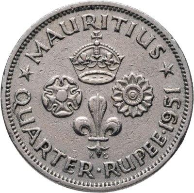 купить Маврикий 1/4 рупии (rupee) 1951