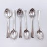 Купить Набор из шести кофейных ложек, мельхиор, серебрение, фабрика "Красносельский ювелир", СССР, 1950-1970 гг.