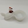 Купить Солонка в форме курицы в гнезде, стекло, опаловое стекло, роспись, Западная Европа, 1910-1940 гг.