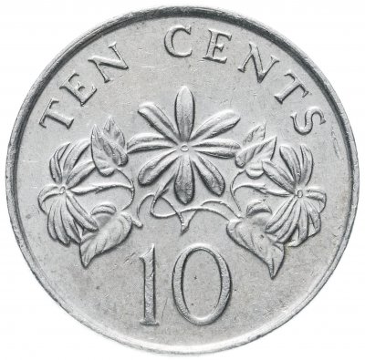 купить Сингапур 10 центов 1991