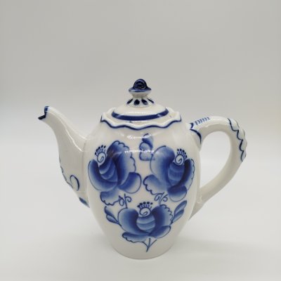 купить Чайник заварочный, фарфор, роспись, Объединение «Гжель», СССР, 1972-1986 гг.
