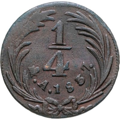 купить Мексика 1/4 реала 1837 Mo A