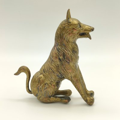купить Статуэтка "Овчарка", металл, формовка, золочение, Европа, 1980-1990 гг.
