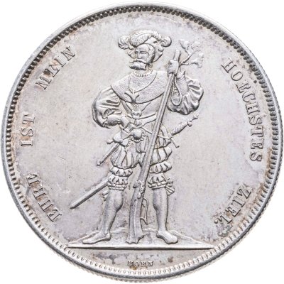 купить Швейцария 5 франков 1857 "Стрелковый фестиваль в Берне"