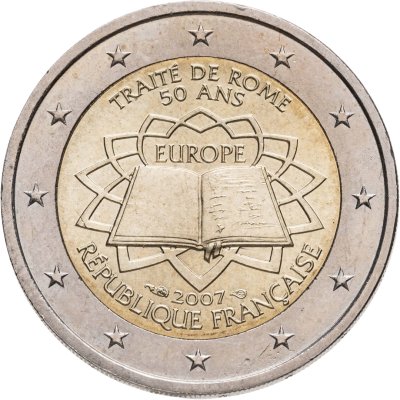 купить Франция 2 евро 2007 "50 лет Римскому договору"