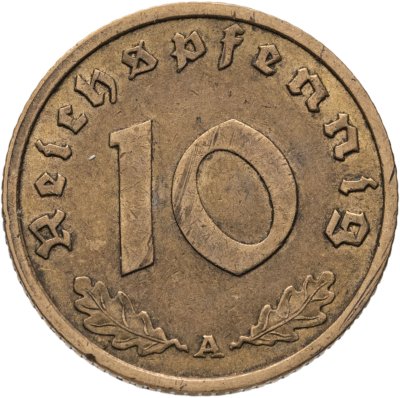 купить Германия, Третий рейх 10 рейхспфеннигов (reichspfennig) 1939