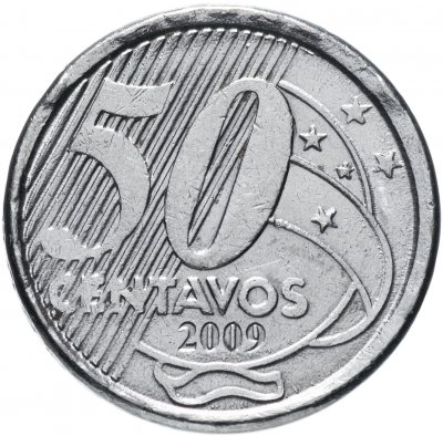 Купить Бразилия 50 сентаво 2002-2023, случайный год