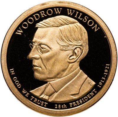 купить США 1 доллар (dollar) 2013 S Президент США - Томас Вудро Вильсон (1913–1921) знак монетного двора: "S" - Сан-Франциско