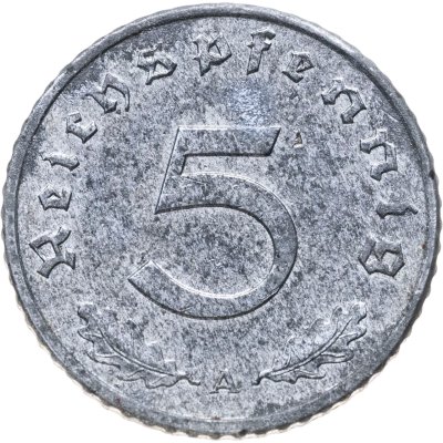 купить Германия (Третий рейх) 5 рейхспфеннигов (reichspfennig) 1941, знак монетного двора: "A" - Берлин