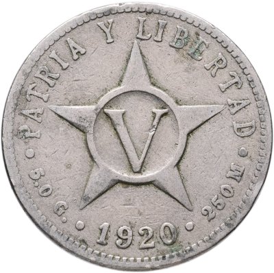 купить Куба 5 сентаво (centavos) 1920