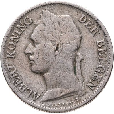 купить Бельгийское Конго 50 сантимов (centimes) 1925 Надпись на голландском - 'ALBERT KONING DER BELGEN'