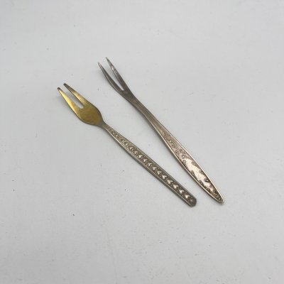 купить Набор из 2 вилок для лимона (подбор), мельхиор (медь-никель), СССР, 1960-1980 гг.