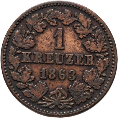 купить Германия, Нассау 1 крейцер 1863