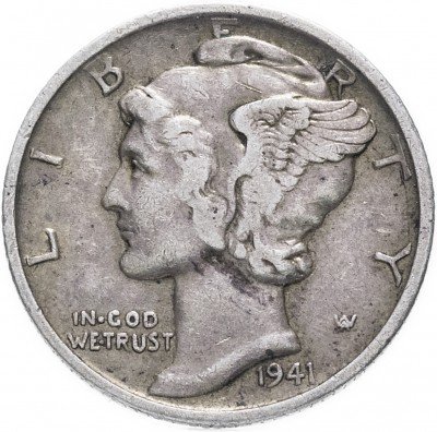 Купить США 1 дайм (10 центов) 1941 S