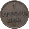 Купить Германия, Ганновер 1 пфенниг 1850 B