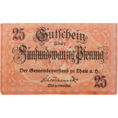 купить Германия, нотгельды, Тале 25 пфеннигов 1921