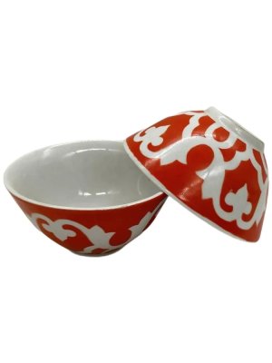 купить Креманки с орнаментальным декором 2 шт., фарфор, деколь, Первомайский фарфоровый завод (Песочное), СССР, 1980 г.