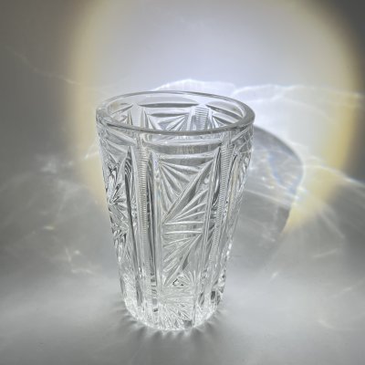 купить Вазочка с геометрическим декором, хрусталь, пресс, СССР, 1970-1990 гг.