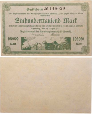 купить Германия 100000 марок 1923