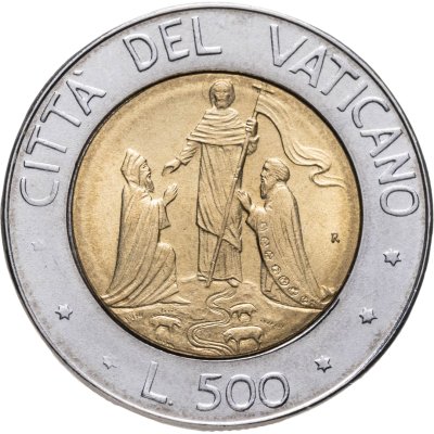 купить Ватикан 500 лир (lire) 1990