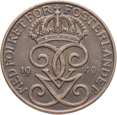 купить Швеция 5 эре (ore) 1940