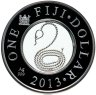 Купить Фиджи 1 доллар 2013 "Год змеи" в подарочном футляре с сертификатом