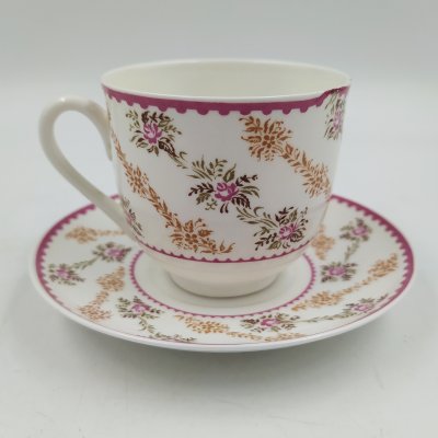 купить Чайно-кофейная пара "Розочки", фарфор, деколь, Ленинградский фарфоровый завод (ЛФЗ), Россия, 1989-2001 гг.