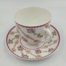 Купить Чайно-кофейная пара "Розочки", фарфор, деколь, Ленинградский фарфоровый завод (ЛФЗ), Россия, 1989-2001 гг.