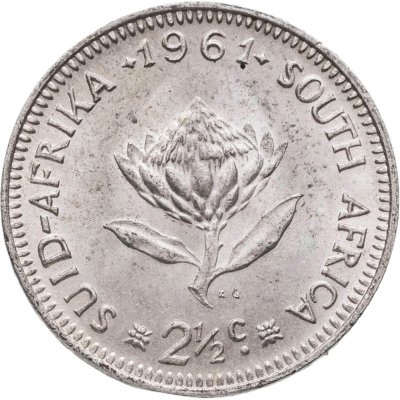 купить ЮАР 2 1/2 цента (cent) 1961