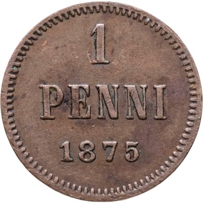 купить 1 пенни (penni) 1875 Российская Финляндия