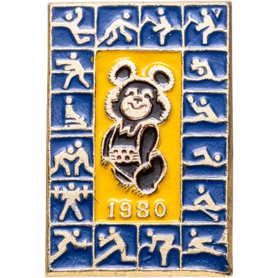 купить Значок с видами соревнований на Играх XXII летней Олимпиады Москва-1980 (серия "Пиктограммы"), СССР, Всероссийское хоровое общество, 1980-е гг.